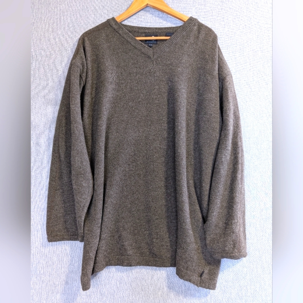 Vintage Levi's SilverTab Wool Sweater Men's XL Brown V-Neck